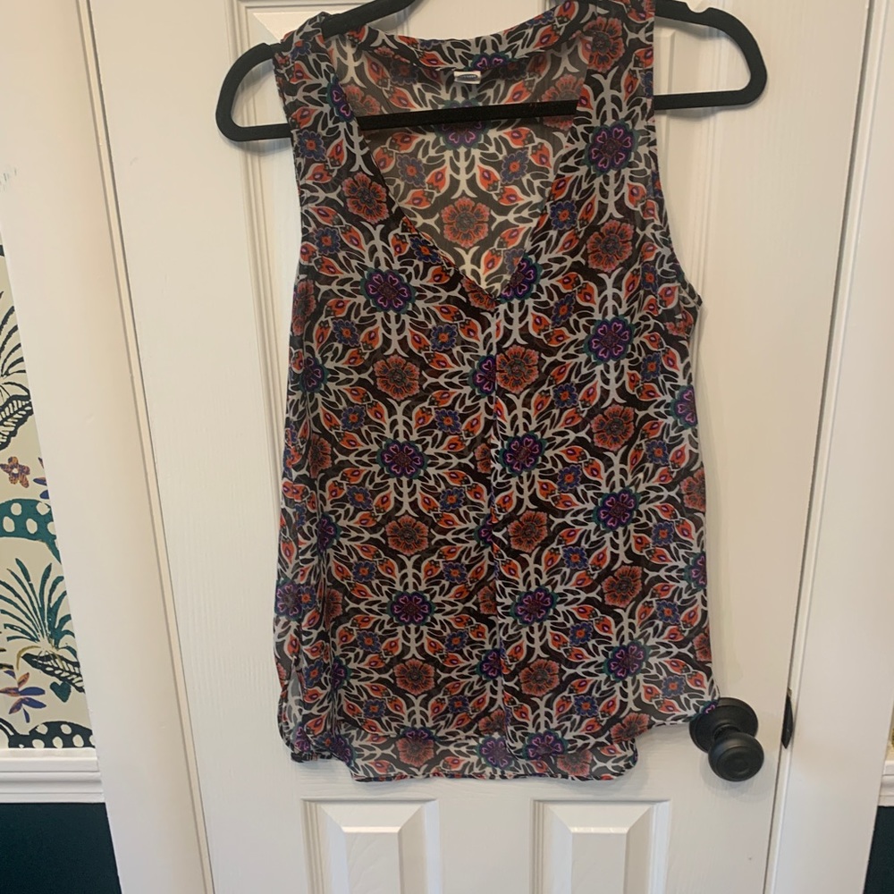 Old Navy Geometric Pattern Tank, Size Medium M
